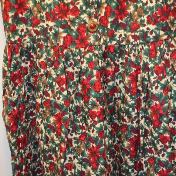 The Christmas Rose S Sleeveless Modest Dress - Picture 3 of 7